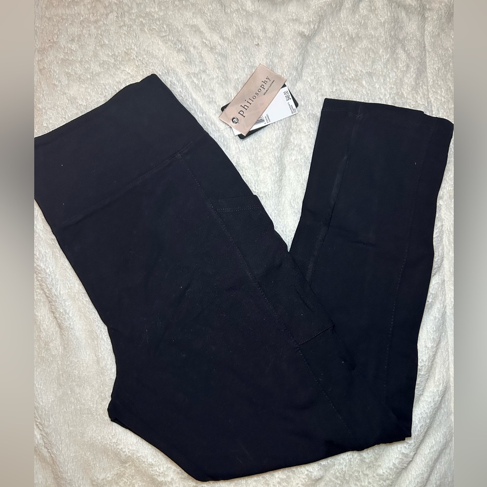 Philosophy crop leggings with pockets black